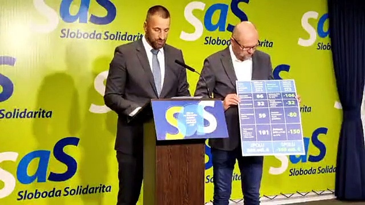ZÁZNAM: SaS navrhuje rozpočtovo neutrálne zmeny v daniach,podľa Sulíka majú šancu prejsť