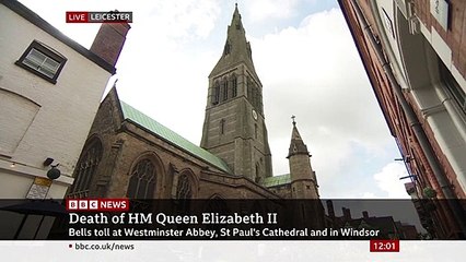 Download Video: Disparition de la Reine Elisabeth II - Les cloches des églises ont retenti à la mi-journée dans tout le Royaume-Uni en hommage à la reine - VIDEO