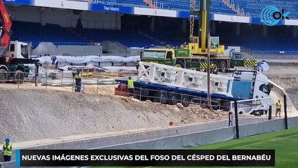 Nuevas imágenes exclusivas del foso del césped del Bernabéu