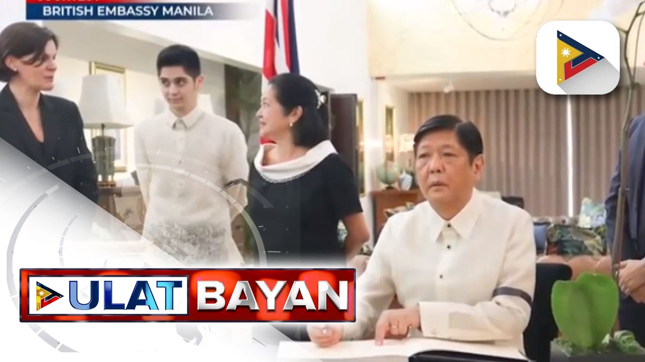 Pres. Marcos Jr., nanguna sa paglagda sa condolence book para kay Queen Elizabeth ll sa British Ambassador’s residence