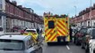 Ambulance at scene of police rooftop stand-off in North Shore, Blackpool on Friday, September 9