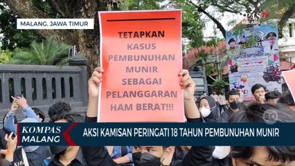 18 Tahun Kasus Pembunuhan Munir, Mahasiswa di Malang Turun ke Jalan