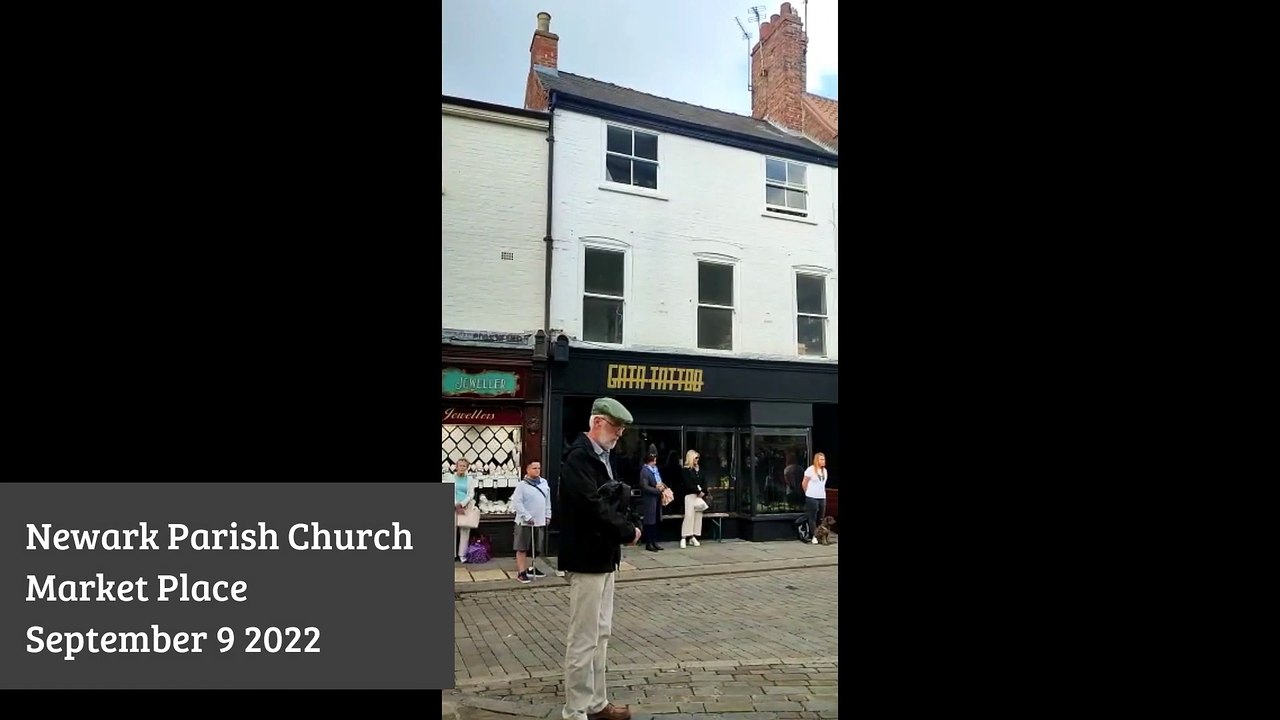 The church bells tolled at Newark Parish Church in Market Place, Newark