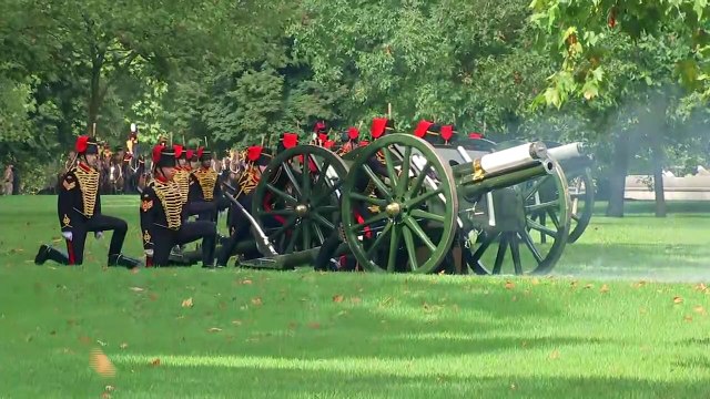 Gun salutes mark the death of Queen Elizabeth II