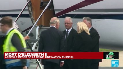 Décès d'Elizabeth II :  le roi Charles III quitte l'aéroport d'Aberdeen