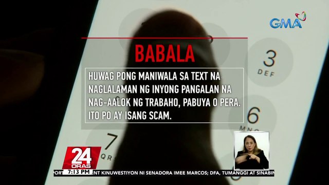 NTC, inutusan ang mga telco na mag-text blast bilang babala sa kanilang mga subscriber simula Sept. 9-15 kaugnay sa mga nagkalat na personalized text scams | 24 Oras