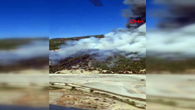 Denizli-Muğla sınırında orman yangını