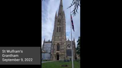 St Wulfram's Church bells ring following the death of Queen Elizabeth II