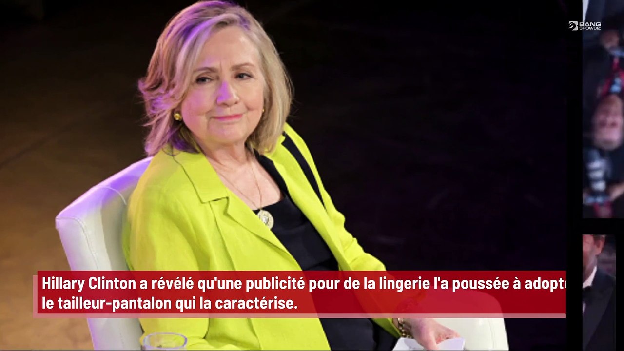 Une publicité pour de la lingerie a fait adopter à Hillary Clinton un look de tailleur-pantalon !