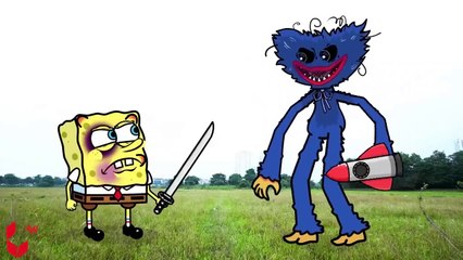 No Spongebob, You are Not Monster Huggy Wuggy  TRANSFORMATION HUGGY WUGGY Sad Animation