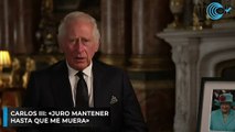 Carlos III: «Juro mantener los valores de la monarquía hasta que me muera»