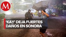 Huracán 'Kay' provoca inundaciones en Bahía de Kino, Sonora