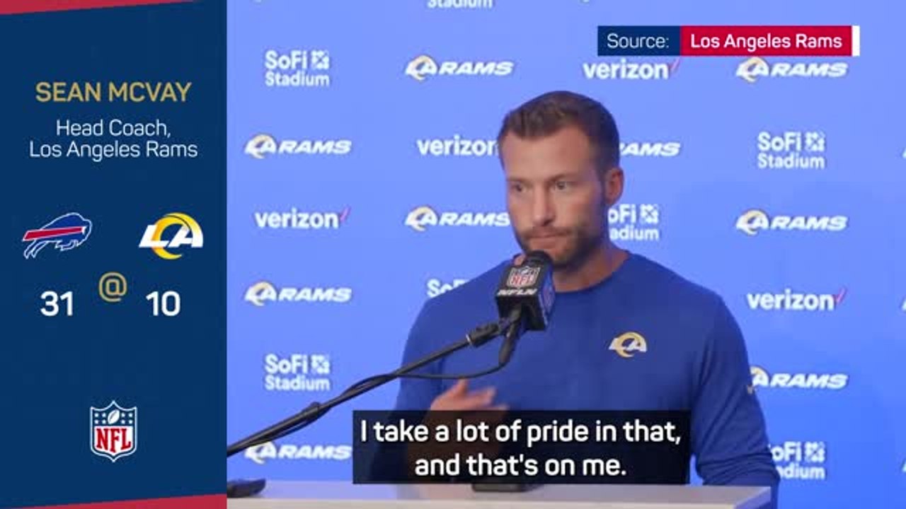 McVay shoulders blame for Rams opening day defeat video Dailymotion