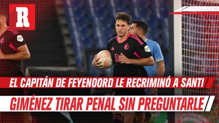 Capitán del Feyenoord se molestó con Giménez por cobrar penal en la Europa League: "Me desobedeció"