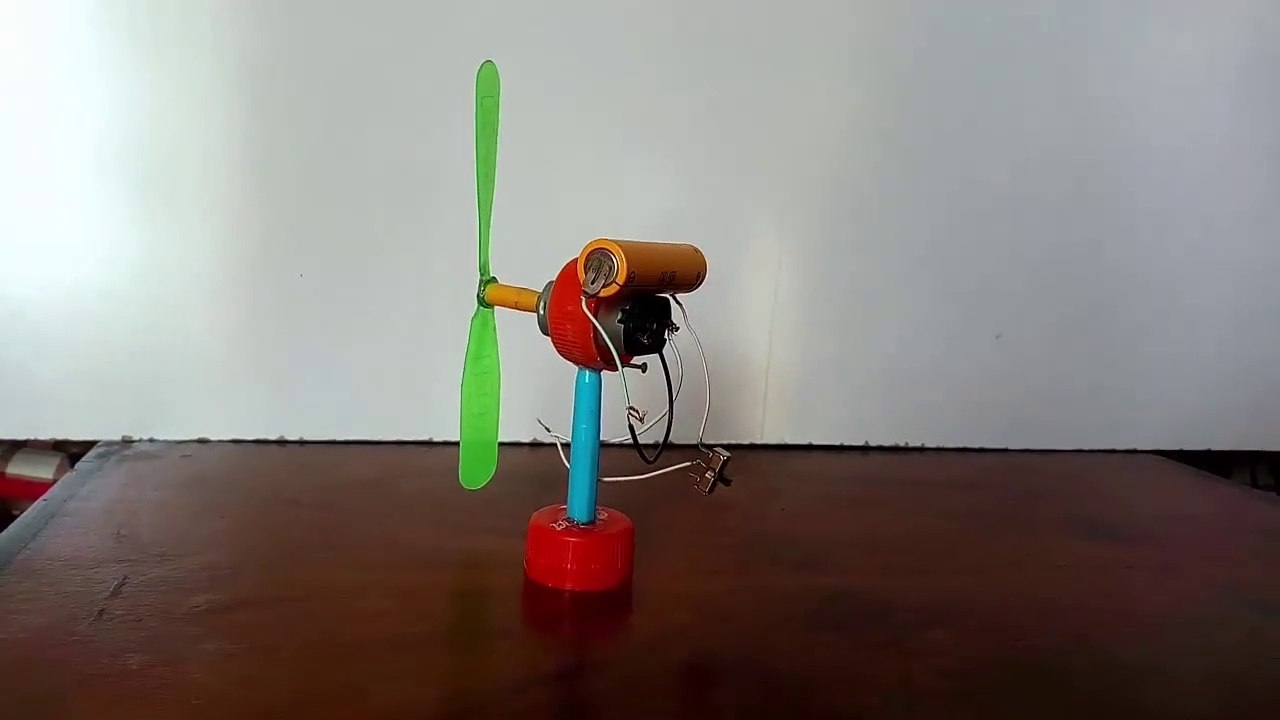 How To Make Rechargeable Table Fan From DC Motor
