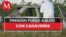 Localizan vehículo calcinado con 2 cuerpos en Aguascalientes
