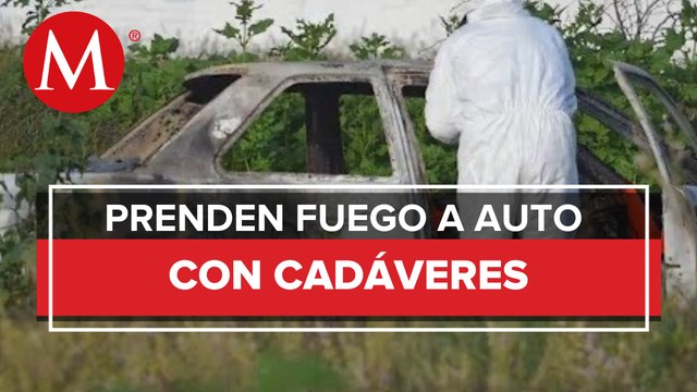 Localizan vehículo calcinado con 2 cuerpos en Aguascalientes