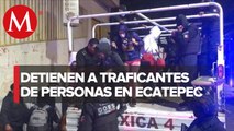Rescatan a 23 migrantes en Ecatepec y desarticulan banda de “polleros”