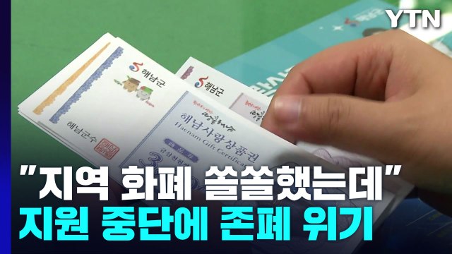 지역 화폐 쏠쏠했는데 ...정부 지원 중단에 존폐 위기 / YTN
