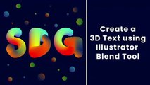 How to make 3D effect text in illustrator using blend tool