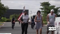 Former flight attendant makes a 40 mile long push in memory of 9/11