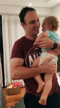 Beardless Dad Shocks a Baby