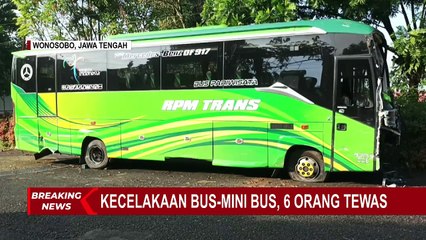 Download Video: Kronologi Kecelakaan Maut Bus Pariwisata Tabrak 4 Minibus di Wonosobo, Diduga Akibat Rem Blong