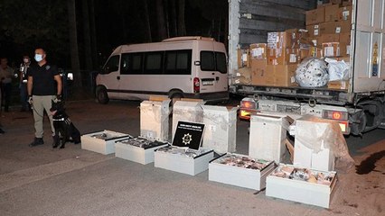 Kargo aracında 56 kilo 200 gram esrar ele geçirildi