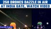 Delhi: 250 drones light up the sky at India Gate to celebrate Netaji's legacy | Oneindia news *News