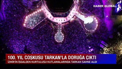 İzmir'de 100. yıl coşkusu Tarkan'la doruğa çıktı