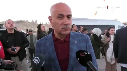 Bakan Kirişci, sıcak hava balonu ile uçtu