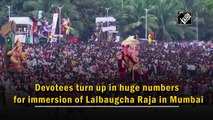 Devotees turn up in huge numbers for immersion of Lalbaugcha Raja Ganesha idol