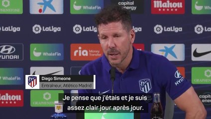 Atlético Madrid - Simeone lassé par les questions sur Griezmann