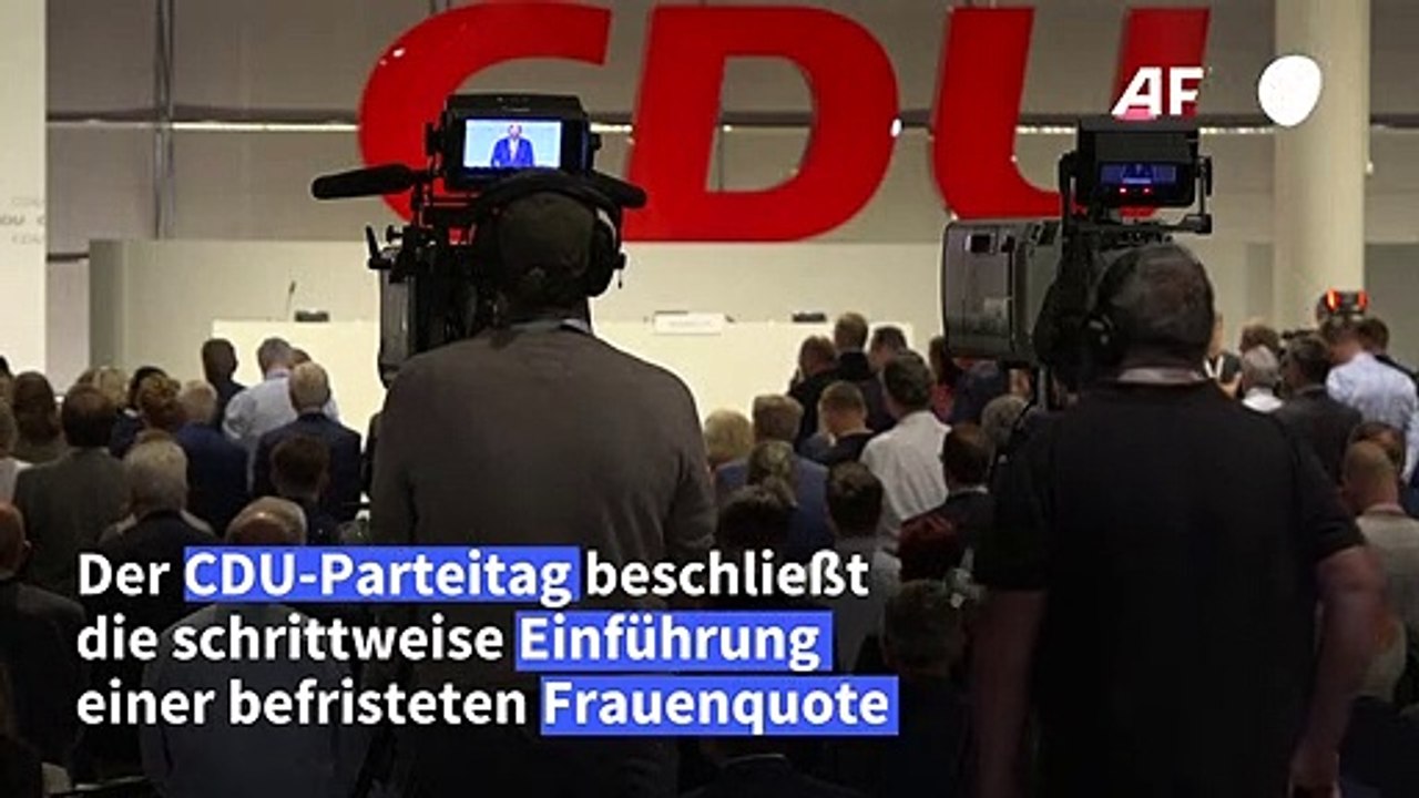 CDU-Parteitag beschließt befristete Frauenquote