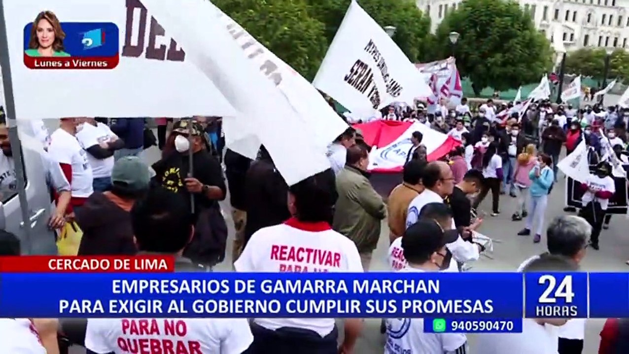 Empresarios de Gamarra marchan para exigir al Gobierno cumplir sus promesas