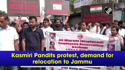 Kasmiri Pandits protest, demand for relocation to Jammu