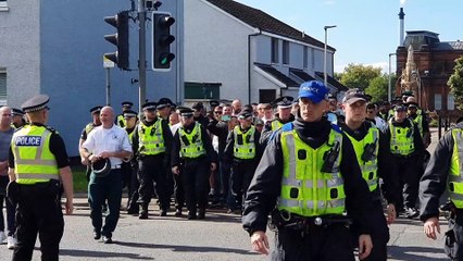 Police Scotland stop a march by Cairde na hEireann  in Glasgow after section 12 invoked