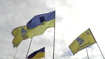 Rusya-Ukrayna savaşında esir düşen Ukraynalı askerlerin yakınları gösteri düzenledi