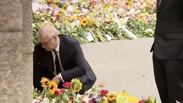 Prince Andrew comforts tearful royals outside Balmoral Castle