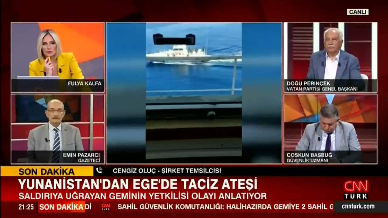 Yunanistan'dan Ege'de taciz! O gemideki yetkili CNN Türk'te