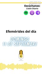 Efemérides Domingo 11 de septiembre