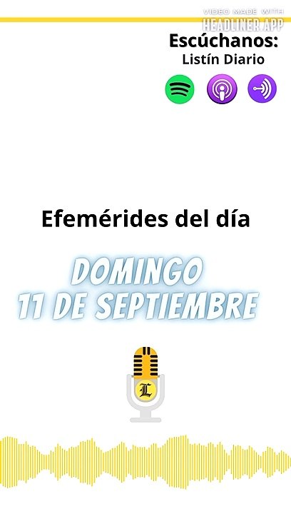 Efemérides Domingo 11 de septiembre
