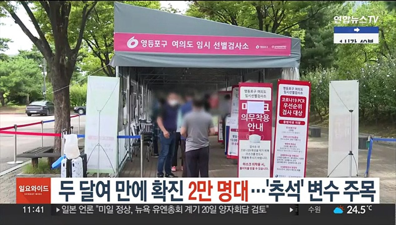 두 달여 만에 확진 2만 명대…'추석' 변수 주목