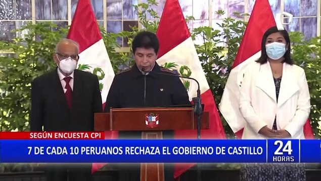 CPI: el 70.9 % de ciudadanos desaprueba gestión presidencial de Pedro Castillo