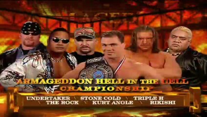 WWF Armageddon 2000 - 6-man Hell In A Cell Match (WWF Championship)