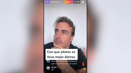 Alonso revela con quién se lleva mejor de la parrilla