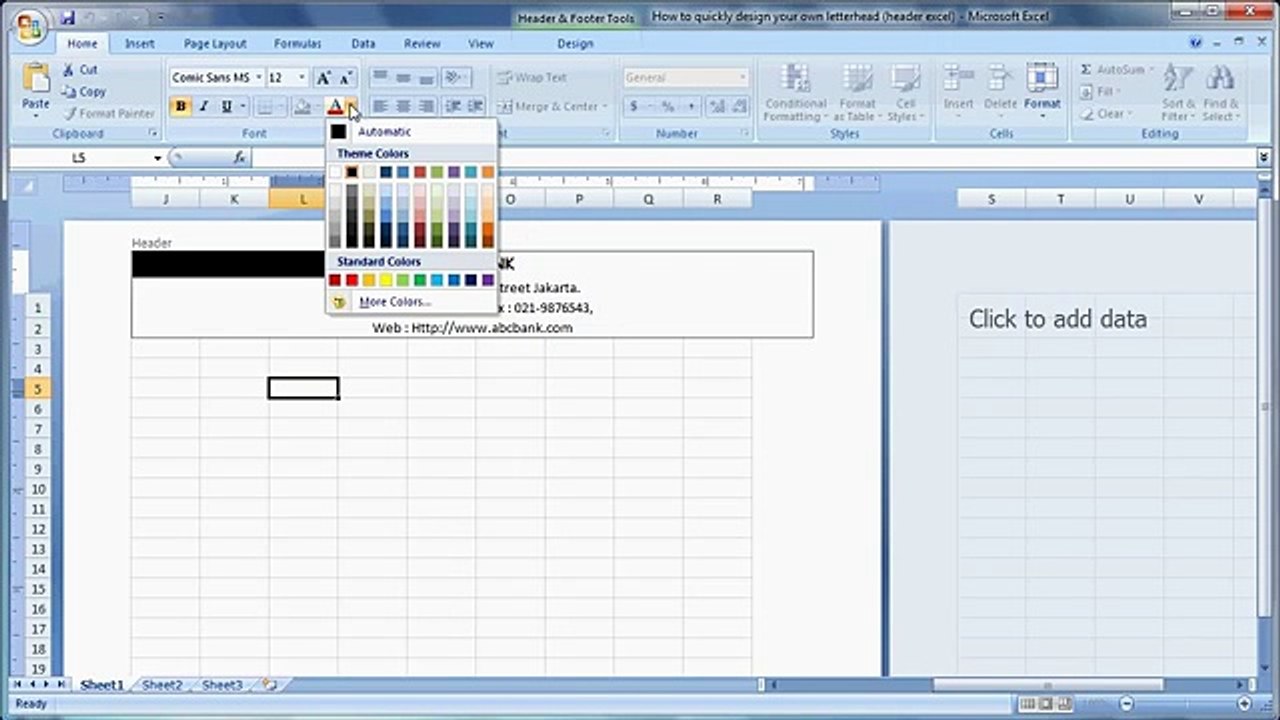 Microsoft excel training _How to Quickly Design Your Own Letterhead (Excel Header) in MS Excel ( 360 X 640 )