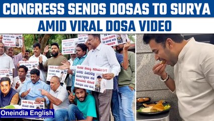 Tejasvi Surya Dosa Controversy: Congress responds, sends dosas amid floods | Oneindia news *News