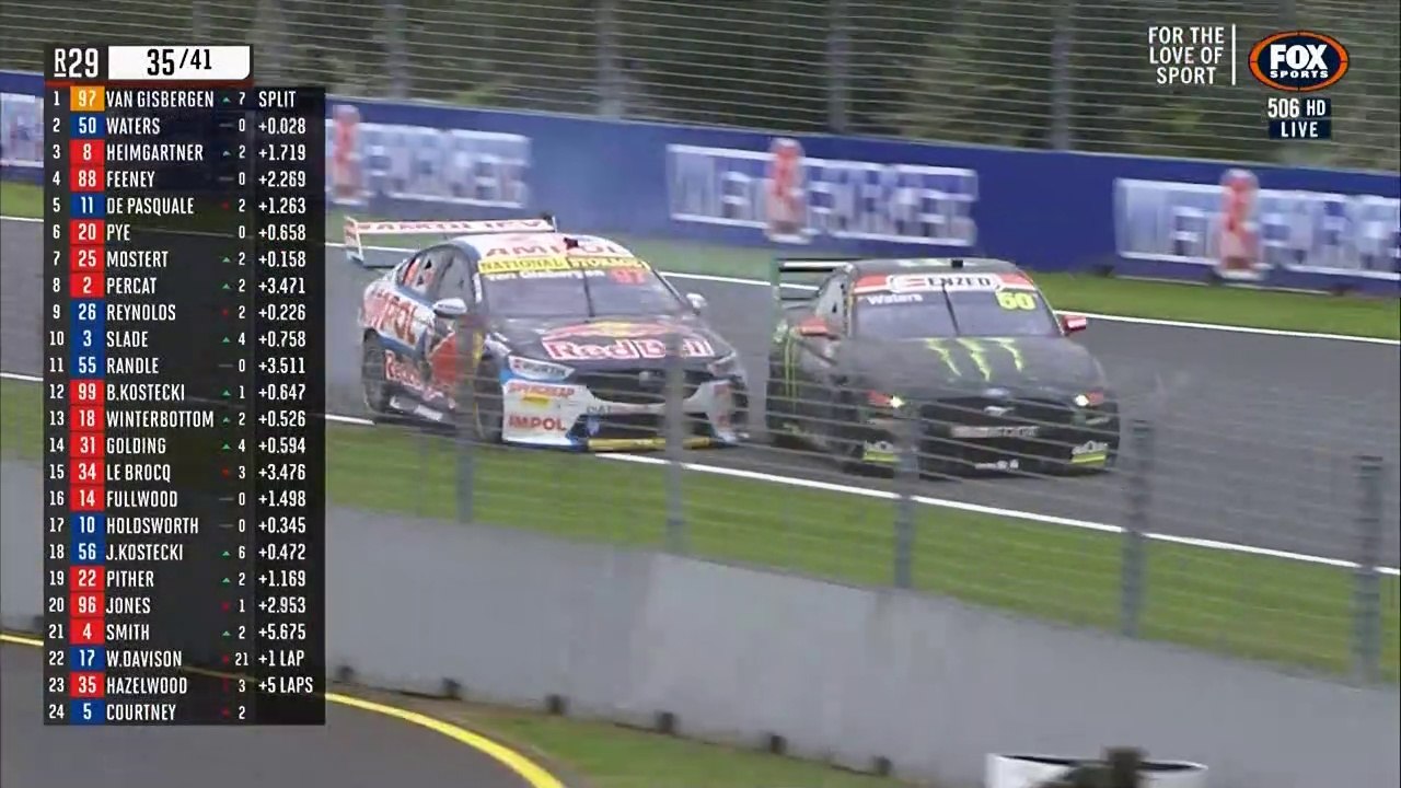 V8 Supercars 2022 Pukekohe Race 3 Last Laps Great Battle Waters Van Gisbergen Wins