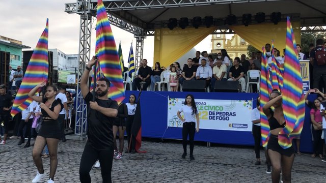 BANDA MARCIAL FALCÃO NEGRO DE ITABAIANA NO DESFILE CÍVICO DE PEDRAS DE FOGO